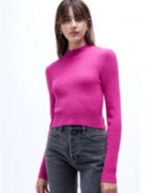 LA Hearts Mia Space Dye Mock Neck Sweater